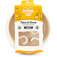 EveryYay Take it Slow White Slow Feeder Pet Bowl