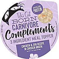 Tiki Cat Complements High-Protein Meal Topper Chicken & Egg Recipe in Chicken Broth Wet Cat Food