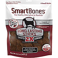 SmartBones Chicken, Vegetables & Cheese Flavor Long Lasting Sticks Small Rawhide Dog Chews