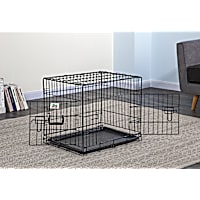 Go Pet Club Black Foldable Metal Dog Crate