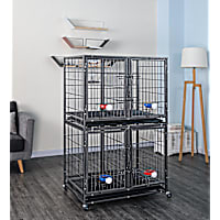 Go Pet Club Gray Heavy Duty Stackable Dog Crate