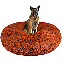 Bessie and Barnie Signature Rustic Brick Luxury Extra Plush Faux Fur Bagel Pet Bed