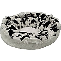 Bessie and Barnie Ultra Plush Spotted Pony/Snow White Luxury Deluxe Pet Cuddle Pod Bed