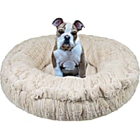 Bessie and Barnie Natural Beauty Luxury Shag Ultra Plush Faux Fur Pet Bagelette Bed