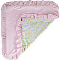 Bessie and Barnie Pink Lotus/Ice Cream Ultra Plush Faux Fur Pet Super Soft Reversible Blanket