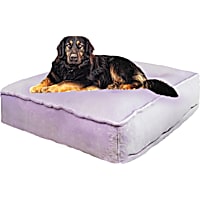 Bessie and Barnie Lilac Ultra Plush Faux Fur Luxury Shag Durable Sicilian Rectangle Pet Bed