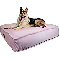 Bessie and Barnie Pink Lotus Ultra Plush Faux Fur Luxury Shag Durable Sicilian Rectangle Pet Bed