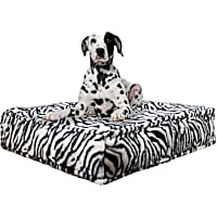 Bessie and Barnie Zebra Ultra Plush Faux Fur Luxury Shag Durable Sicilian Rectangle Pet Bed