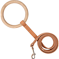 Pet Life Brown 'Ever-Craft' Boutique Series Beechwood and Leather Designer Dog Leash