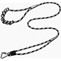 Pet Life Black 'Neo-Craft' Handmade One-Piece Knot-Gripped Training Dog Leash