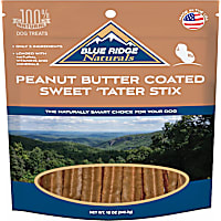 Blue Ridge Naturals Peanut Butter Coated Sweet Potato Stix Dog Treats