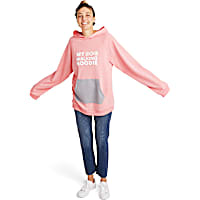 YOULY Human Pink/Gray Walk Dog Hoodie
