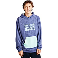 YOULY Human Navy/Multi Walk Dog Hoodie