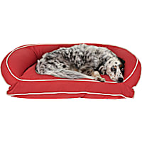 Carolina Pet Company Barn Red Classic Canvas Bolster Lounger Dog Bed