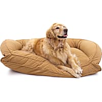 Carolina Pet Company Brown Quilted Microfiber Bolster Lounger Dog Bed