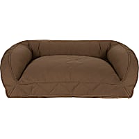 Carolina Pet Company Chocolate Quilted Microfiber Bolster Lounger Dog Bed
