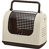 Richell Faux Wicker Pet Carrier