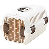 Richell White/Beige Pet Travel Carrier