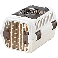 Richell White/Beige Double Door Pet Carrier