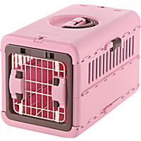Richell Pink/Brown Foldable Pet Carrier
