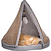 Pet Adobe Tan Sleep and Play Teepee Top Cat Bed