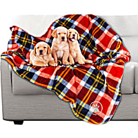 Pet Adobe Red Plaid Waterproof Pet Throw Blanket