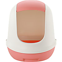 Richell Paw Trax Pink Dome Hooded Cat Litter Box