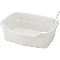 Richell Paw Trax White Wide Cat Litter Pan