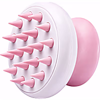 Pet Life 'Scwubba' Pink Handheld Bathing Brushing and Massaging Soft Flexible Grooming Pet Comb