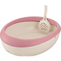 Richell Paw Trax Top Open Salmon Cat Litter Pan