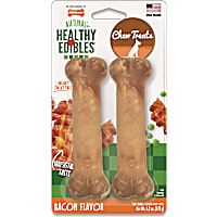 Nylabone Healthy Edibles Bacon Flavored Dog Bone Chews, 2 count