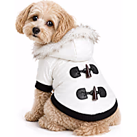 Pet Life Aspen Winter-White Fashion Pet Parka Coat