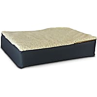 Snoozer Super Waterproof Orthopedic Lounger in Gunmetal & Cream
