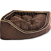 Snoozer Luxury Corner Bed in Hot Fudge with Cafe Cording