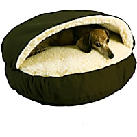 Snoozer Orthopedic Cozy Cave Pet Bed in Olive & Cream