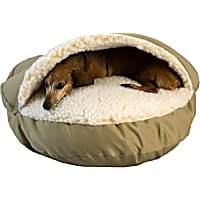 Snoozer Orthopedic Cozy Cave Pet Bed in Khaki & Cream