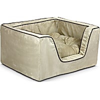 Snoozer Luxury Square Bed in Buckskin with Java Cording