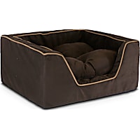 Snoozer Luxury Square Bed in Hot Fudge with Cafe Cording