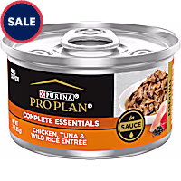 Purina Pro Plan COMPLETE ESSENTIALS Chicken, Tuna & Wild Rice Entree in Sauce Wet Cat Food