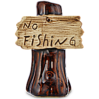 Imagitarium No Fishing Sign Aquatic Decor