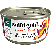 Solid Gold Flavorful Feast Salmon & Beef Recipe in Gravy Holistic Grain Free Canned Cat Food
