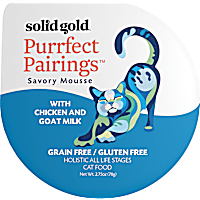 Solid Gold Purrfect Pairings Savory Mousse Grain Free Wet Cat Food, Chicken and Goat Milk