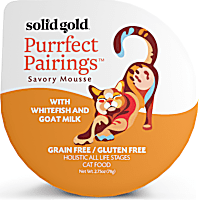 Solid Gold Purrfect Pairings Savory Mousse Grain Free Wet Cat Food, Whitefish and Goat Milk