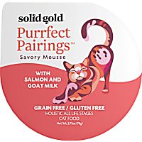 Solid Gold Purrfect Pairings Savory Mousse Grain Free Wet Cat Food, Salmon and Goat Milk