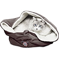 Majestic Pet Chocolate Suede Burrow Bed