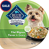 Blue Buffalo Blue Life Protection Delights Small Breed Filet Mignon Flavor in Hearty Gravy Wet Dog Food
