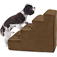 Majestic Pet Products 4-Step Chocolate Suede Pet Stairs