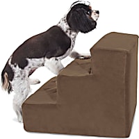 Majestic Pet Products 3-Step Chocolate Suede Pet Stairs