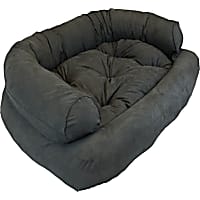 Snoozer Luxury Micro Suede Overstuffed Pet Sofa in Anthracite