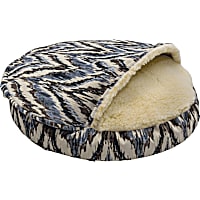 Snoozer Orthopedic Premium Micro Suede Cozy Cave Pet Bed in Tempest Indigo